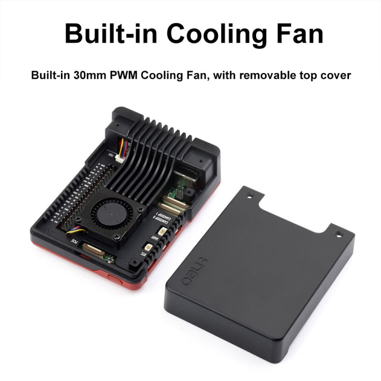 Waveshare 26587 For Raspberry Pi 5 Argon Neo Aluminum Alloy Case, Spec: M.2 Upgraded - free shipping - PMC Jewellery - Order now!