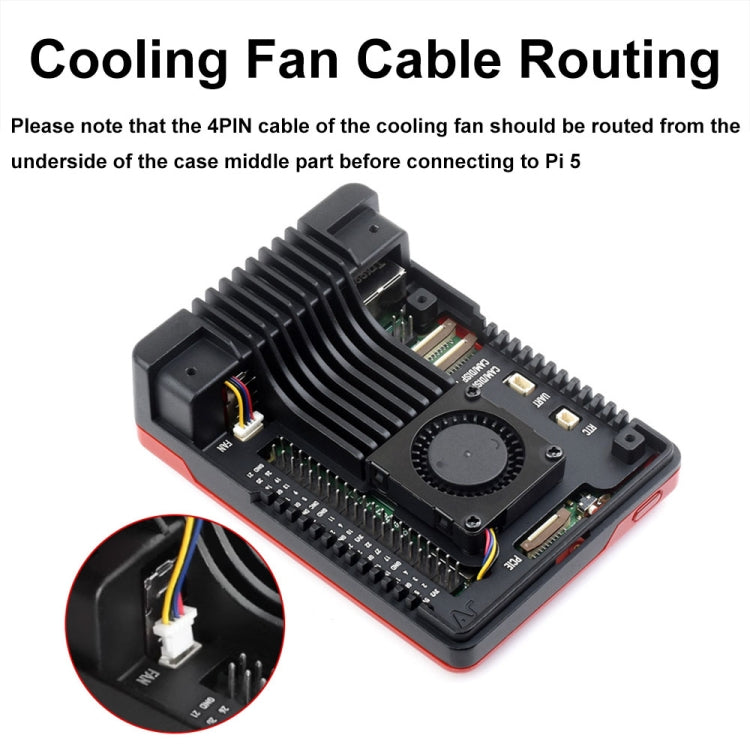 Waveshare 26587 For Raspberry Pi 5 Argon Neo Aluminum Alloy Case, Spec: M.2 Upgraded - free shipping - PMC Jewellery - Order now!