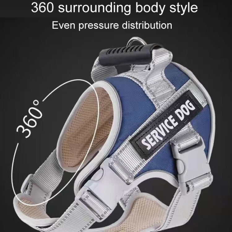 Large Dog Explosion Proof Punch Chest Harness Dog Travelling Leash, Style: Red+1.5m Round Rope(XL) - Leashes & Chest Strap by PMC TechLife | Online Shopping South Africa | PMC TechLife | Buy Now Pay Later Mobicred