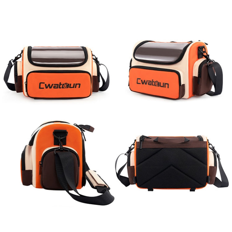 Cwatcun D121 Shoulder Crossbody Camera Bag Colorful Large Capacity Waterproof Digital Photography Bag, Color: Medium Orange Red - free shipping - PMC TechLife - Order now!