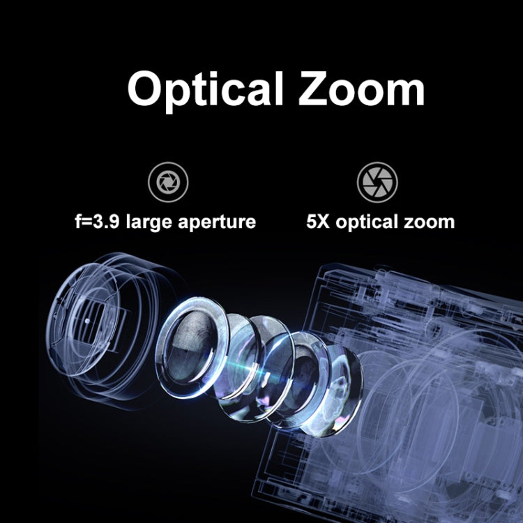 DC305X 5K/30FPS 2.8-Inch HD Shooting 5X Optical Zoom Anti-Shake Digital Camera, Color: White EU Plug - Children Cameras by PMC TechLife | Online Shopping South Africa | PMC TechLife | Buy Now Pay Later Mobicred