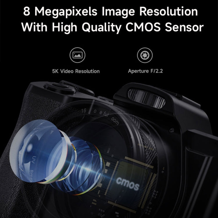 DC-201S 5K/30FPS 3.5-Inch 16X Six-Axis Anti-Shake HD Digital Camera With UV Lens(EU Plug) - free shipping - PMC TechLife - Order now!