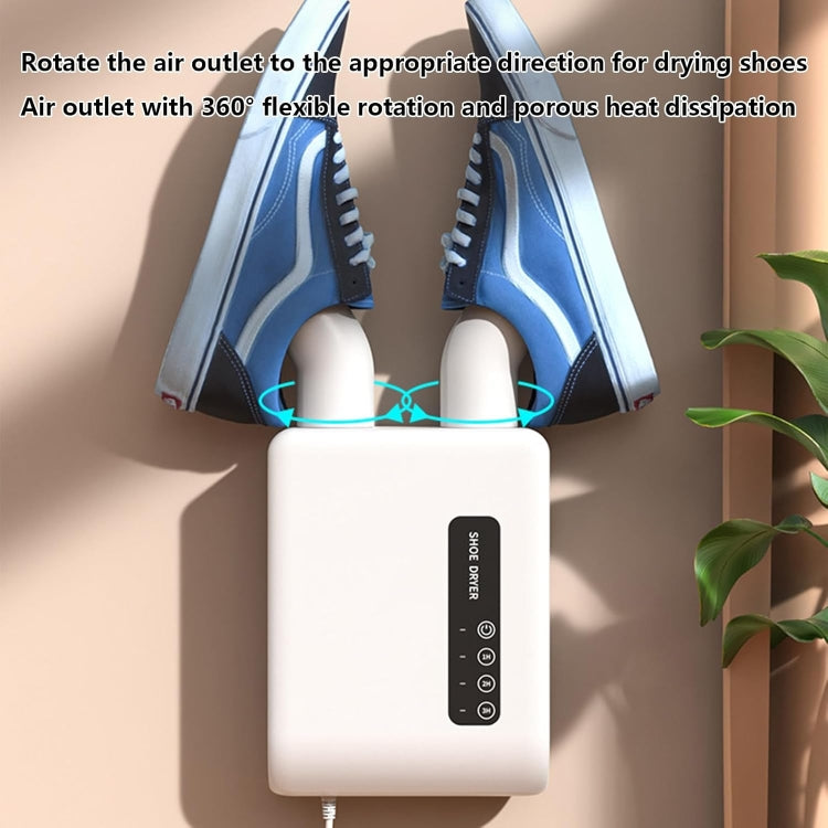 140W Boot Dryer Wall Mounted Shoes Warmer Heater, 3 Gear Timing, 360 Degree Rotating Air Outlet EU Plug(Black) - free shipping - PMC TechLife - Order now!