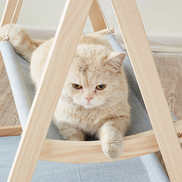 Solid Wood Cat Double-Layer Hammock Universal Cat Bed Washable Kitten Swing, Spec: Straw Mat - Hammock by PMC TechLife | Online Shopping South Africa | PMC TechLife | Buy Now Pay Later Mobicred