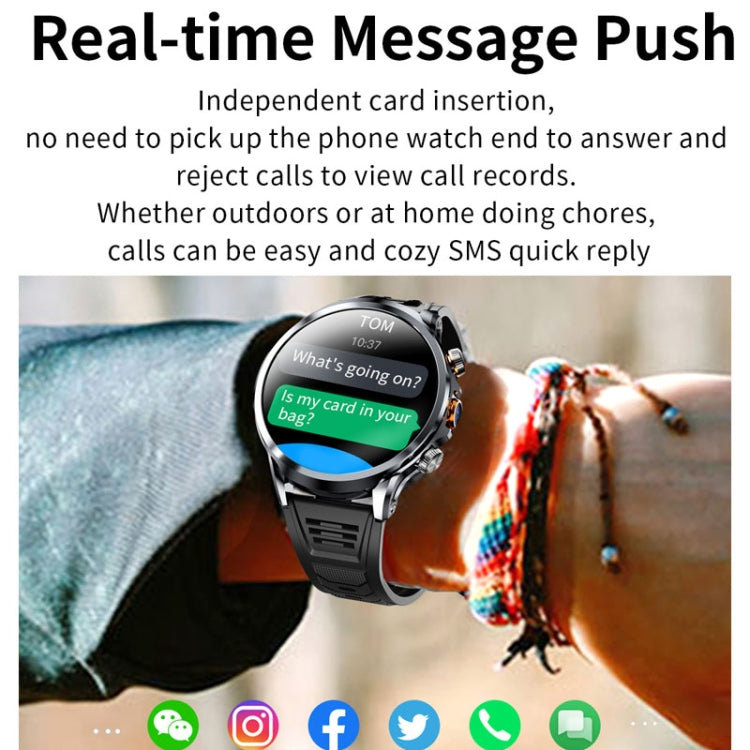 H18 Ultra-Thin Round Ball Screen 1.95 Inch Plug-In Phone Smart Watch 32G(Silver) - Smart Watches by PMC TechLife | Online Shopping South Africa | PMC TechLife | Buy Now Pay Later Mobicred