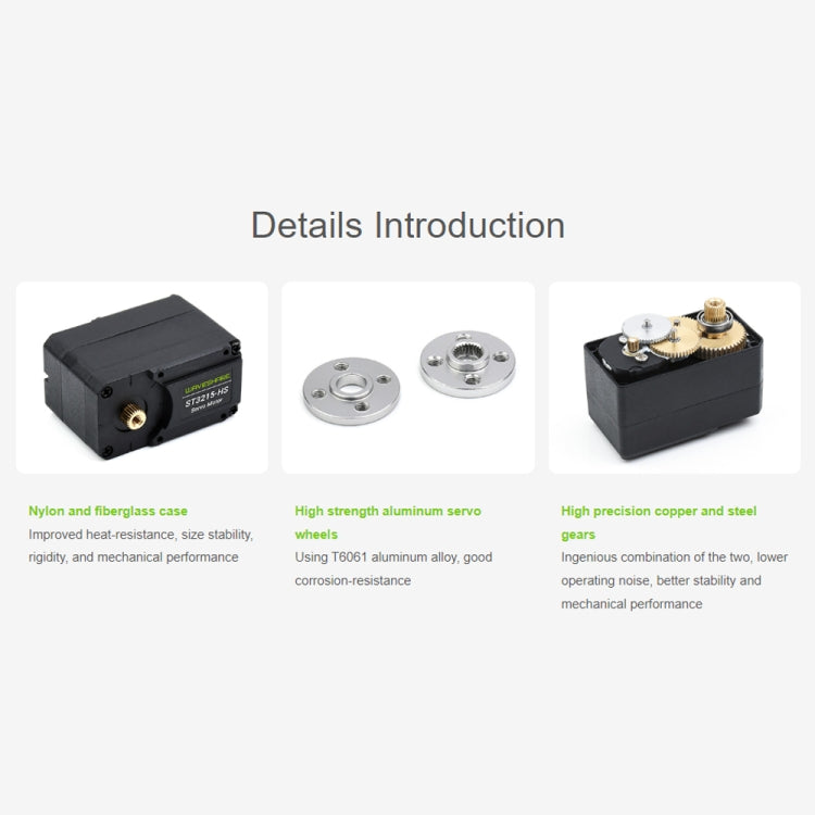 Waveshare 25127 20kg.Cm 106PRM High Speed Bus Servo Motor(ST3215-HS) - free shipping - PMC TechLife - Order now!