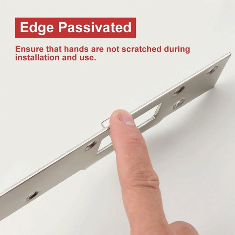 Heavy Duty Metal Latch Plate for Exterior Interior Door Double Hole Reinforcement Striker Plates(Black) - Door Locks & Cabinet Locks by PMc TechLife | Online Shopping South Africa | PMc TechLife | Buy Now Pay Later Mobicred