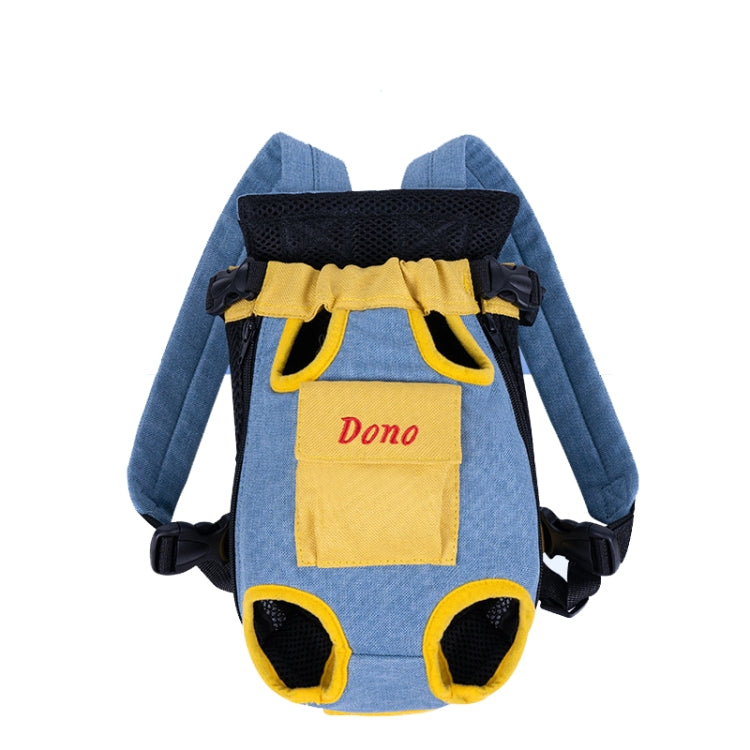 DONO Pet Four-legged Bag Outdoor Carrying Bag Breathable Backpack, Size: XXXL(Blue Yellow) - free shipping - PMC TechLife - Order now!