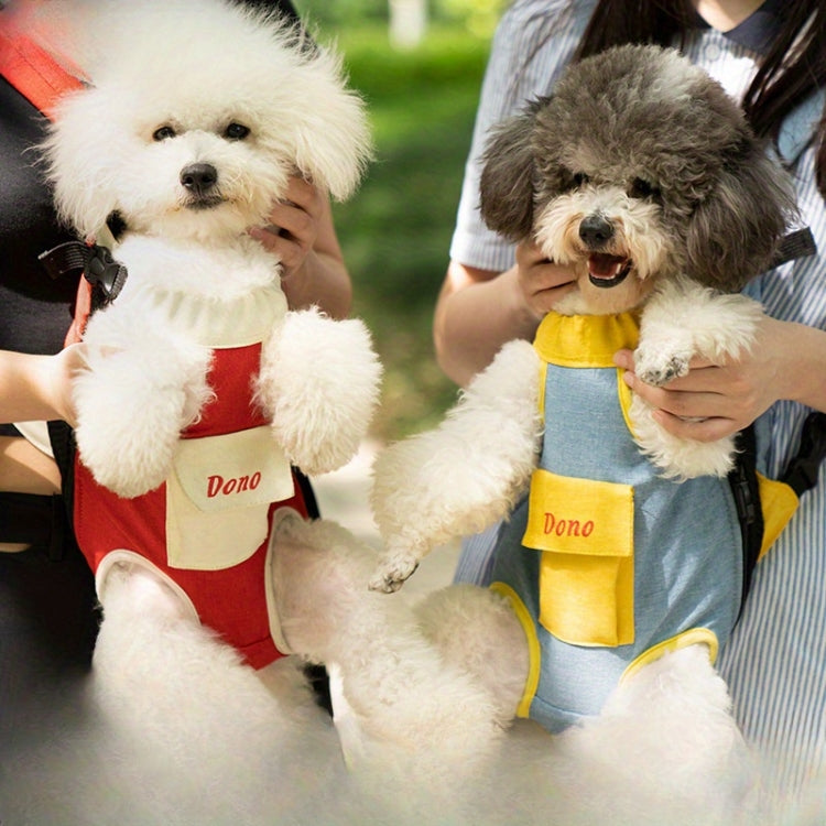 DONO Pet Four-legged Bag Outdoor Carrying Bag Breathable Backpack, Size: XL(Yellow White) - free shipping - PMC TechLife - Order now!