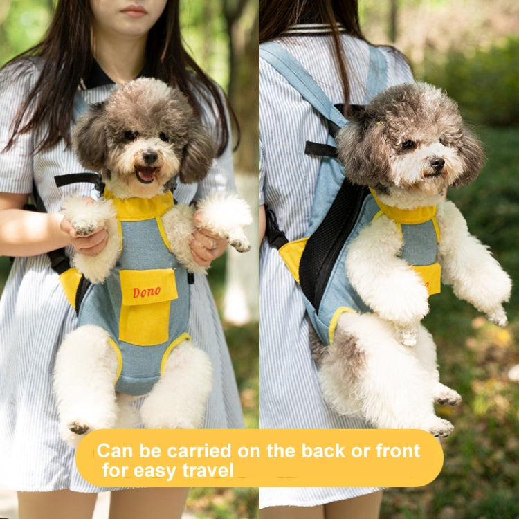 DONO Pet Four-legged Bag Outdoor Carrying Bag Breathable Backpack, Size: XL(Yellow White) - free shipping - PMC TechLife - Order now!