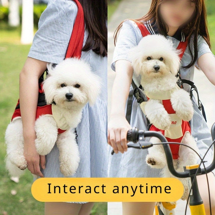 DONO Pet Four-legged Bag Outdoor Carrying Bag Breathable Backpack, Size: XXXL(Yellow White) - free shipping - PMC TechLife - Order now!