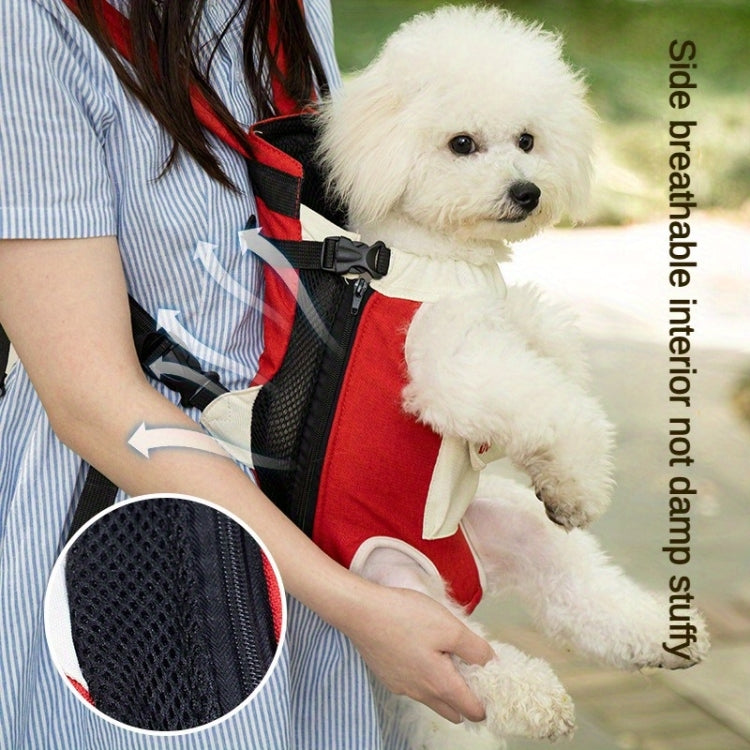 DONO Pet Four-legged Bag Outdoor Carrying Bag Breathable Backpack, Size: XXXL(Blue Yellow) - free shipping - PMC TechLife - Order now!