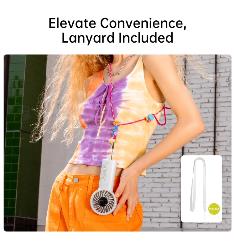 JisuLife Life4 Handheld Portable Small Rechargeable Fan, Battery Capacity: 5000mAh Pink - free shipping - PMC Jewellery - Order now!