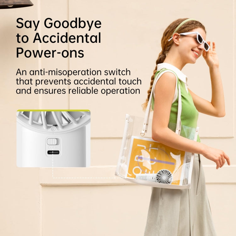 JisuLife Life4 Handheld Portable Small Rechargeable Fan, Battery Capacity: 5000mAh Pink - free shipping - PMC Jewellery - Order now!