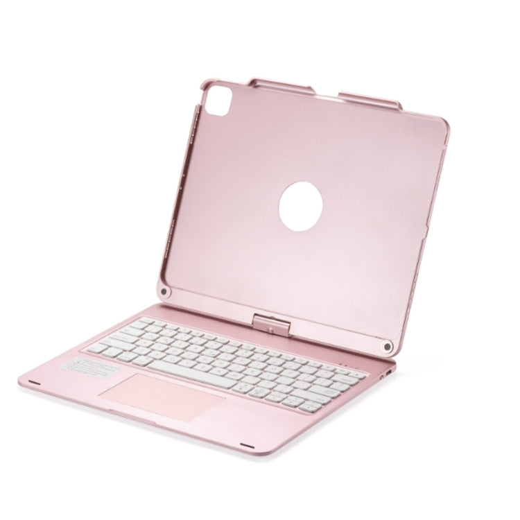 For iPad Pro 12.9 Inch 2022/2021/2020/2018 Tablet Bluetooth Touch Keyboard With Backlight 360 Degree Rotation(Rose Gold) - For iPad Pro by PMC Jewellery | Online Shopping South Africa | PMC Jewellery | Buy Now Pay Later Mobicred