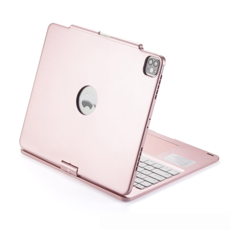 For iPad Pro 12.9 Inch 2022/2021/2020/2018 Tablet Bluetooth Touch Keyboard With Backlight 360 Degree Rotation(Rose Gold) - For iPad Pro by PMC Jewellery | Online Shopping South Africa | PMC Jewellery | Buy Now Pay Later Mobicred