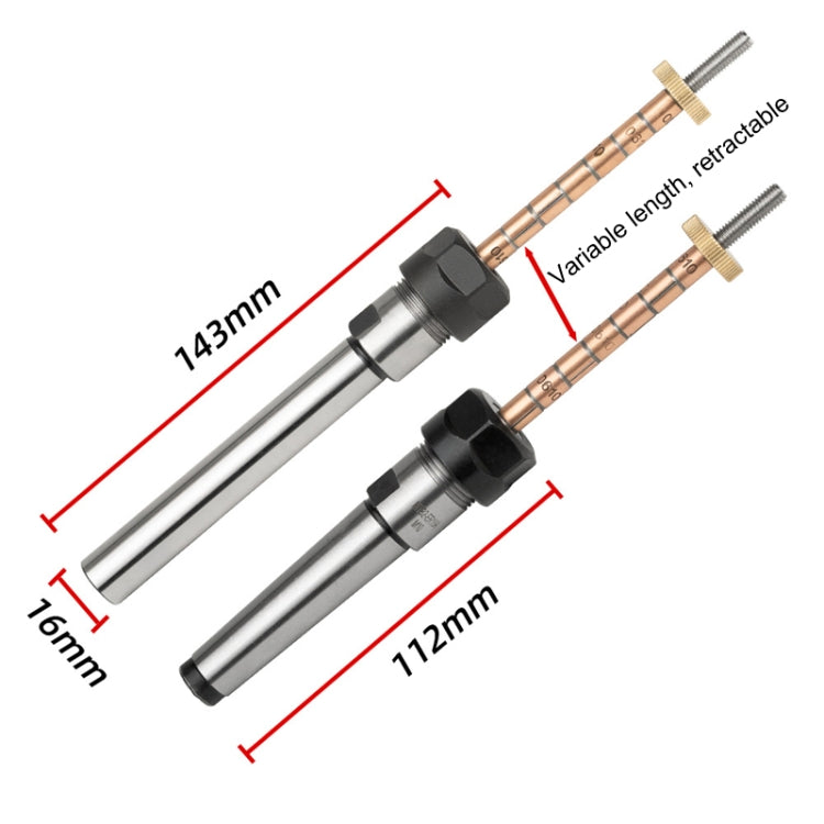 Woodturning Pen Mandrel Collet Penmaking Turning Lathe DIY Clamping Mandrel Fitting Tool(Straight Shank) - Others by PMC TechLife | Online Shopping South Africa | PMC TechLife | Buy Now Pay Later Mobicred