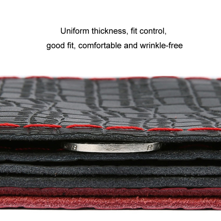 38cm Four-season Embossed Cowhide Hand-sewn Steering Wheel Cover(Black+Red Line) - Steering Wheel Accessories by PMC TechLife | Online Shopping South Africa | PMC TechLife | Buy Now Pay Later Mobicred