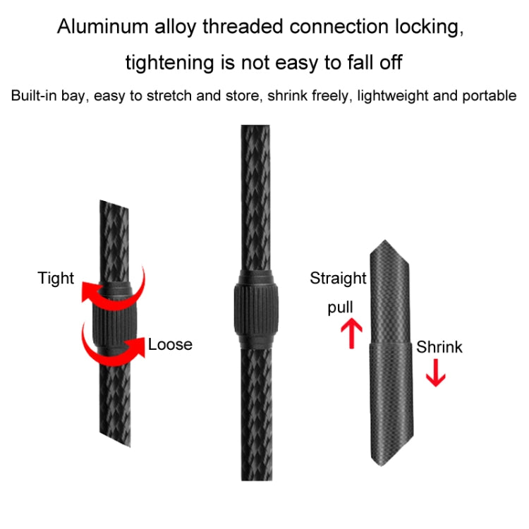 Telescopic Car Phone Mount Extension Arm Double Jointed Swivel Carbon Fiber Bracket Connecting Rod, Model: 235-335mm For 25.4mm Ball Head - free shipping - PMC Jewellery - Order now!
