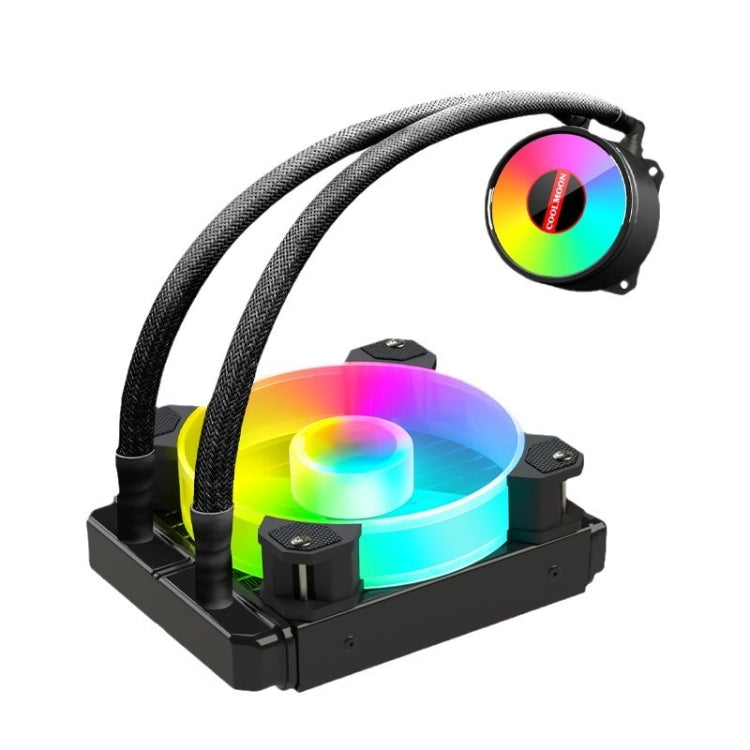 COOLMOON RGB120 5V ARGB Integrated Single Row Multi-Platform CPU Cooler(Black) - free shipping - PMC Jewellery - Order now!