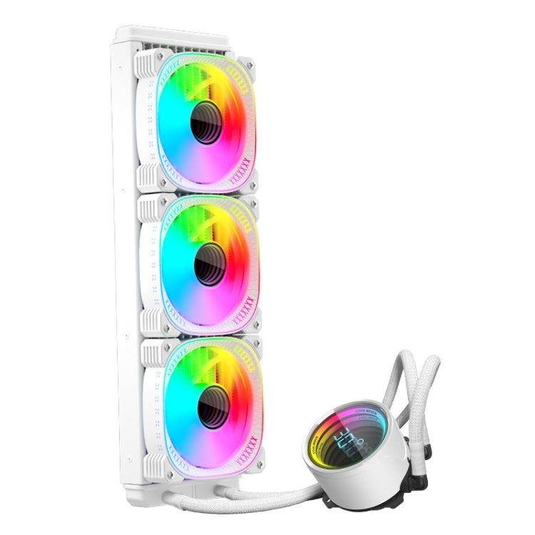COOLMOON CM-YM-360T Computer ARGB Temperature Display Lens Multi-Platform Integrated CPU Cooler(White) - free shipping - PMC Jewellery - Order now!