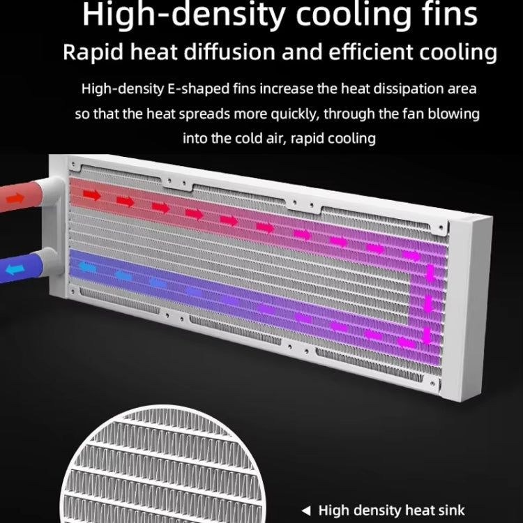 COOLMOON AS360 Magic Diamond Edition Computer Cooler ARGB Water Cooling Light Integrated CPU Radiator(White) - free shipping - PMC Jewellery - Order now!