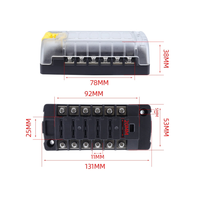 6-Way Plug-In Insulated Cover Fuse Box For Cars Yachts, Set: Upgraded Version B - free shipping - PMC Jewellery - Order now!