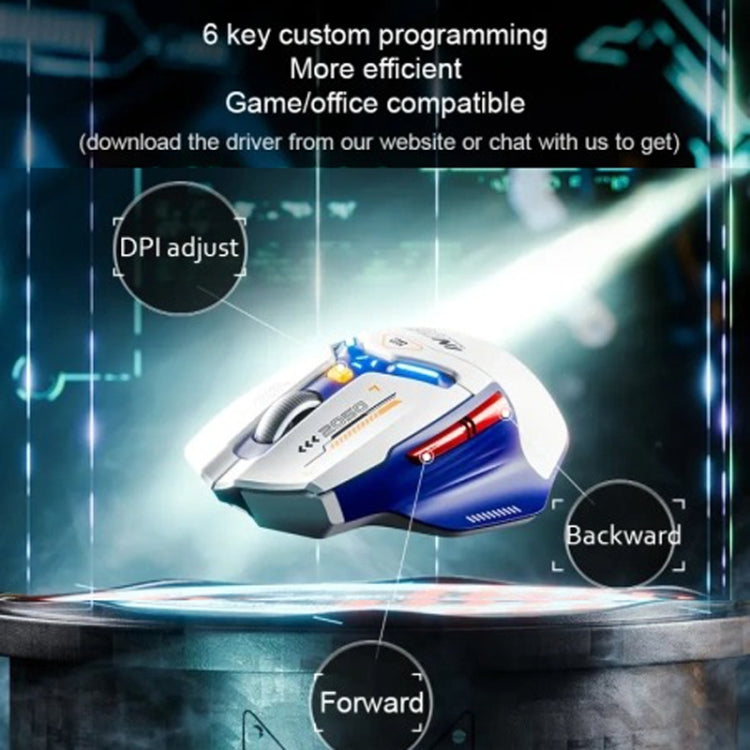 Inphic IN9 Tri-mode Wireless Bluetooth Gaming Office Computer Mouse(Blue) - free shipping - PMC Jewellery - Order now!