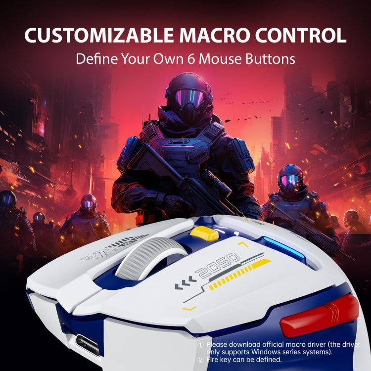 Inphic IN9 Tri-mode Wireless Bluetooth Gaming Office Computer Mouse(White Silent Edition) - free shipping - PMC Jewellery - Order now!