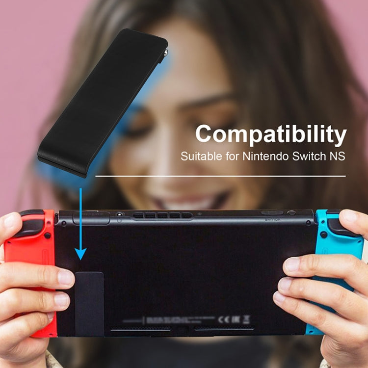 For Nintendo Switch Console 2pcs Replacement Kickstand Back Shell Holder(Black) - Holder by PMc TechLife | Online Shopping South Africa | PMc TechLife | Buy Now Pay Later Mobicred