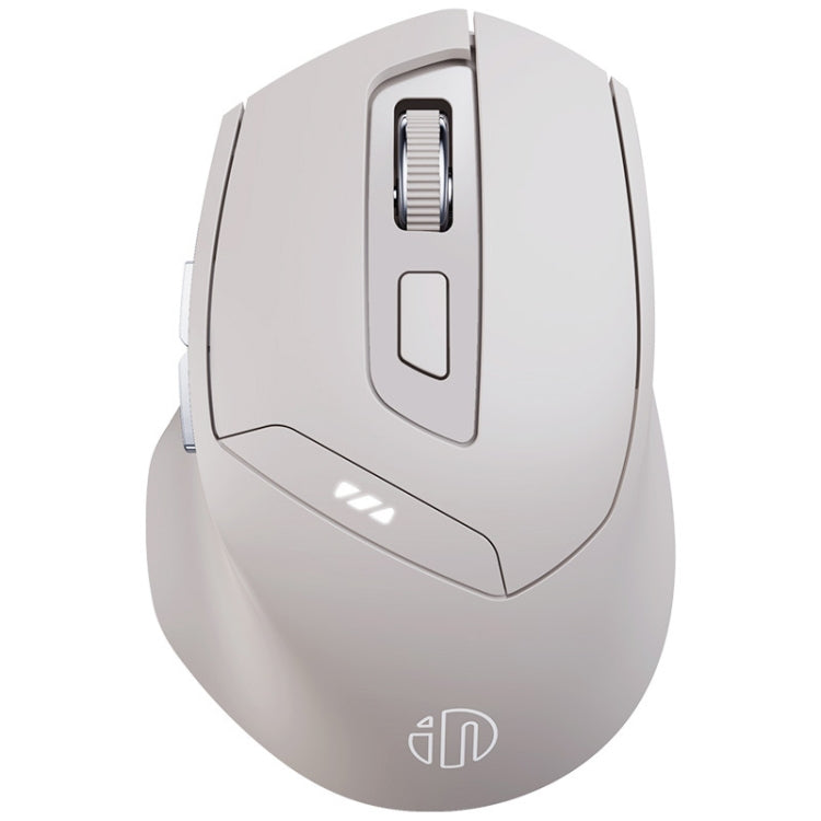 Inphic DR6 2.4G Wireless + Bluetooth 5.0/4.0 Tri-mode Charging Mute Office Gaming Computer Mouse(White Apricot) - free shipping - PMC Jewellery - Order now!