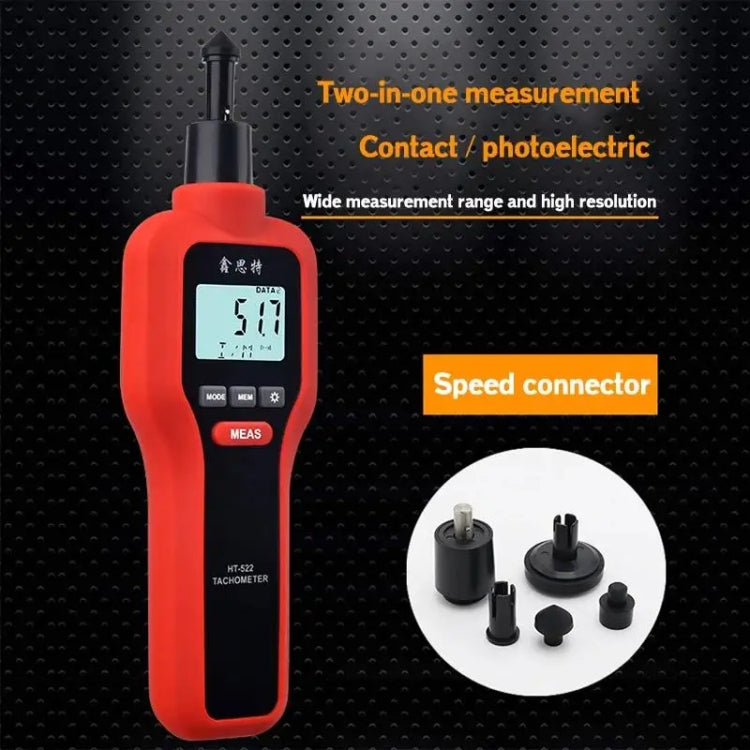 Xinsite HT-522 LCD Digital Tachometer 100,000 PPM Non-Contact Speed Meter - free shipping - PMC Jewellery - Order now!