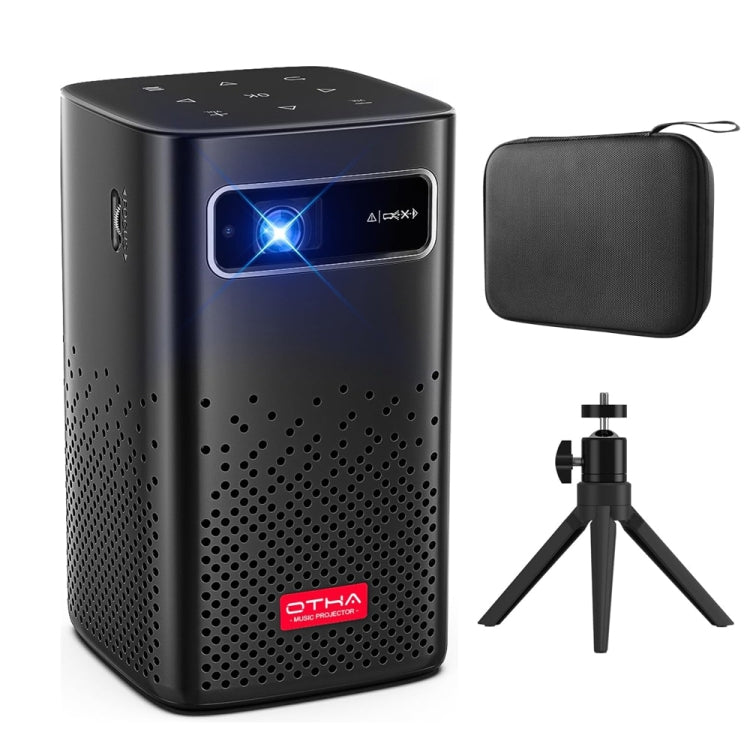 TOUMEI C900 Outdoor Portable Built-In Battery 4K HD Home Music Projector EU Plug(Black) - Mini Projector by TOUMEI | Online Shopping South Africa | PMc TechLife | Buy Now Pay Later Mobicred