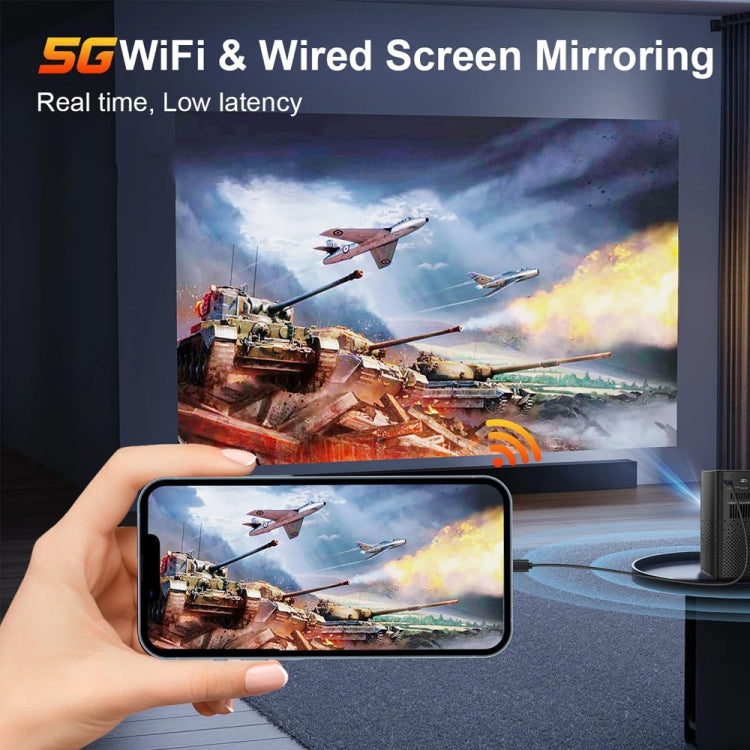 TOUMEI C900 Outdoor Portable Built-In Battery 4K HD Home Music Projector US Plug(Black) - Mini Projector by TOUMEI | Online Shopping South Africa | PMc TechLife | Buy Now Pay Later Mobicred