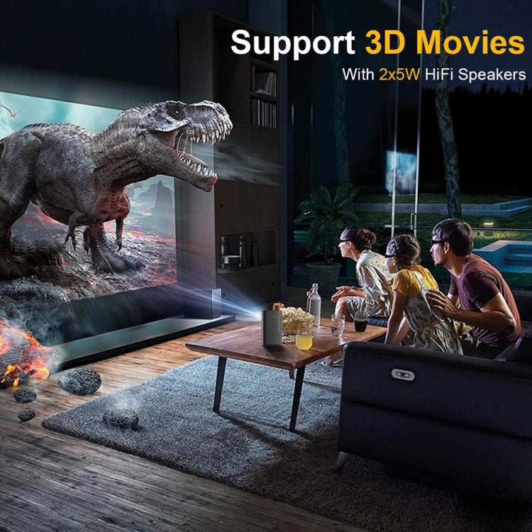 TOUMEI C900 Outdoor Portable Built-In Battery 4K HD Home Music Projector US Plug(Black) - Mini Projector by TOUMEI | Online Shopping South Africa | PMc TechLife | Buy Now Pay Later Mobicred