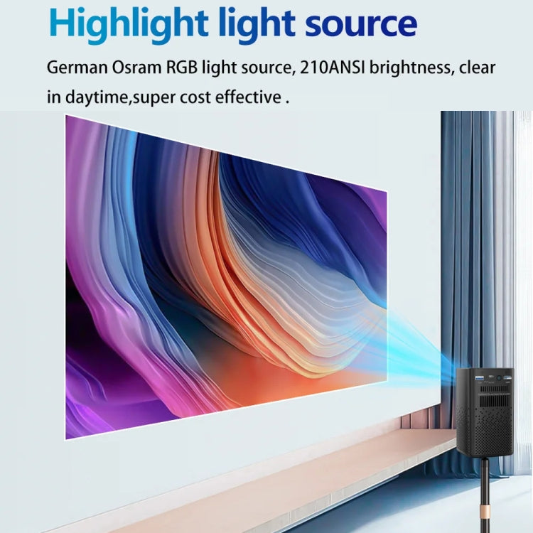 TOUMEI C900 Outdoor Portable Built-In Battery 4K HD Home Music Projector UK Plug(Black) - Mini Projector by TOUMEI | Online Shopping South Africa | PMc TechLife | Buy Now Pay Later Mobicred