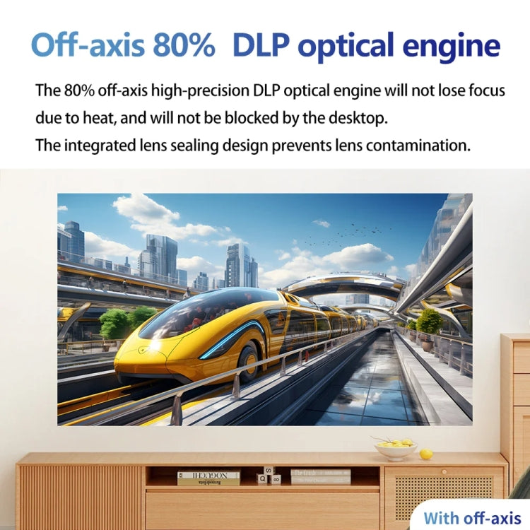 TOUMEI C900 Outdoor Portable Built-In Battery 4K HD Home Music Projector EU Plug(Black) - Mini Projector by TOUMEI | Online Shopping South Africa | PMc TechLife | Buy Now Pay Later Mobicred