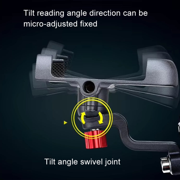 PROMEND Aluminum Alloy Cell Phone Holder Adjustable Angle Rotating Motorcycle Navigation Support, Style: SJJ-299E Rearview Mirror Silver - free shipping - PMC Jewellery - Order now!