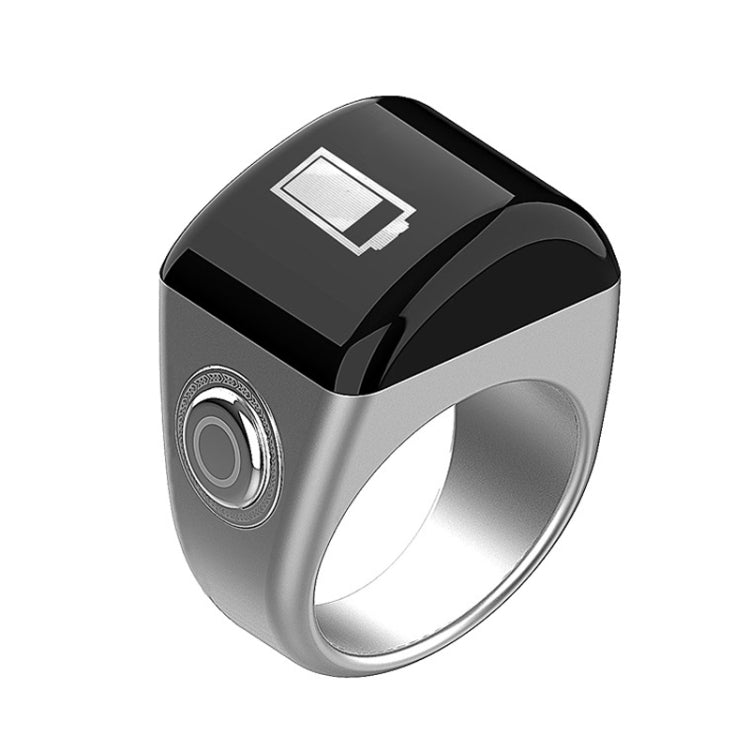 Equantu Smart Bluetooth Finger Counter Muslim Prayer Time Reminder Ring, Style: Silver 18mm - free shipping - PMC TechLife - Order now!