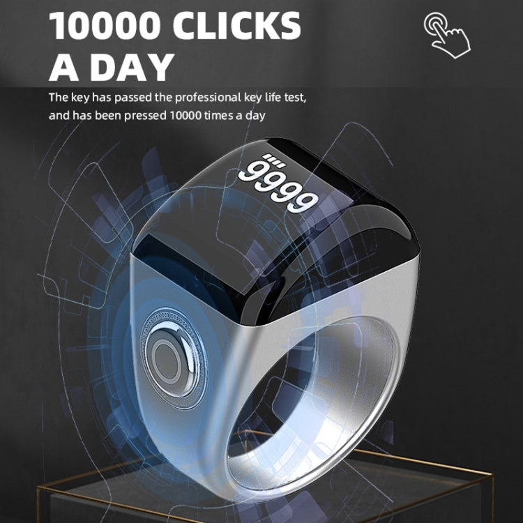 Equantu Smart Bluetooth Finger Counter Muslim Prayer Time Reminder Ring, Style: Black 18mm - free shipping - PMC TechLife - Order now!