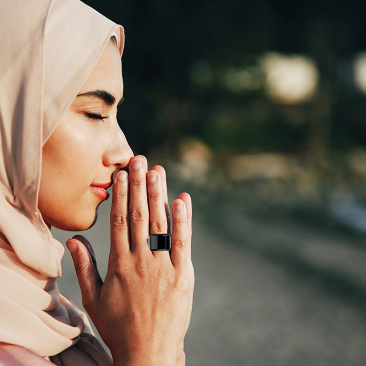 Equantu Smart Bluetooth Finger Counter Muslim Prayer Time Reminder Ring, Style: Gold 18mm - free shipping - PMC TechLife - Order now!