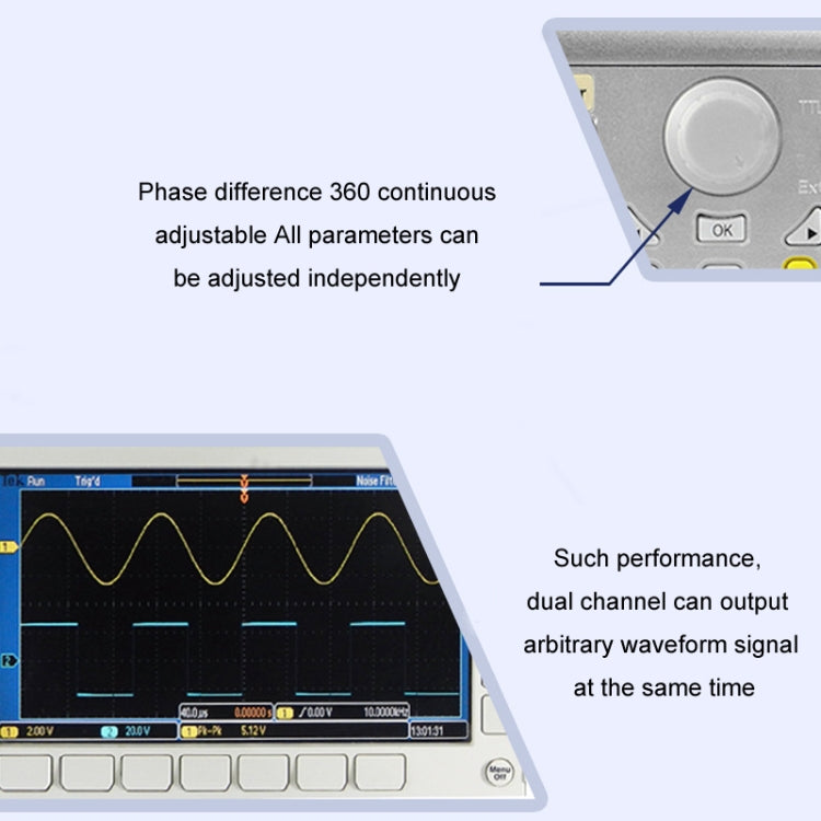 JUNTEK Programmable Dual-Channel DDS Function Arbitrary Waveform Signal Generator, Frequency: 50MHz(US Plug) - free shipping - PMC TechLife - Order now!