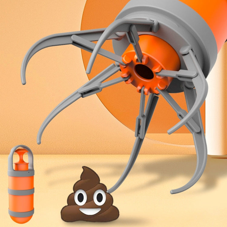 Pet Outing Portable Poop Scooper Dog Feces 6 Claws Pick Up Tools(Orange) - Litter & Housebreaking by PMC TechLife | Online Shopping South Africa | PMC TechLife | Buy Now Pay Later Mobicred