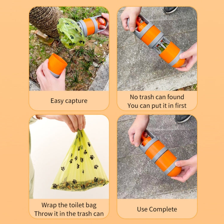 Pet Outing Portable Poop Scooper Dog Feces 6 Claws Pick Up Tools(Orange) - Litter & Housebreaking by PMC TechLife | Online Shopping South Africa | PMC TechLife | Buy Now Pay Later Mobicred