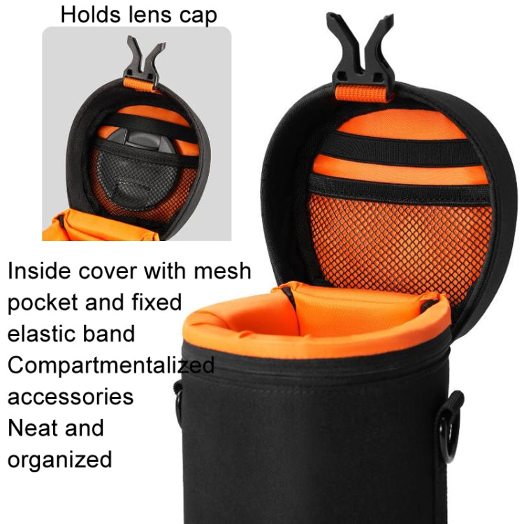 Cwatcun D157 DSLR Camera Lens Barrel Shockproof Thickened Digital Lens Bag Flip Lens Pouch, Color: Extra Large Black - free shipping - PMC TechLife - Order now!