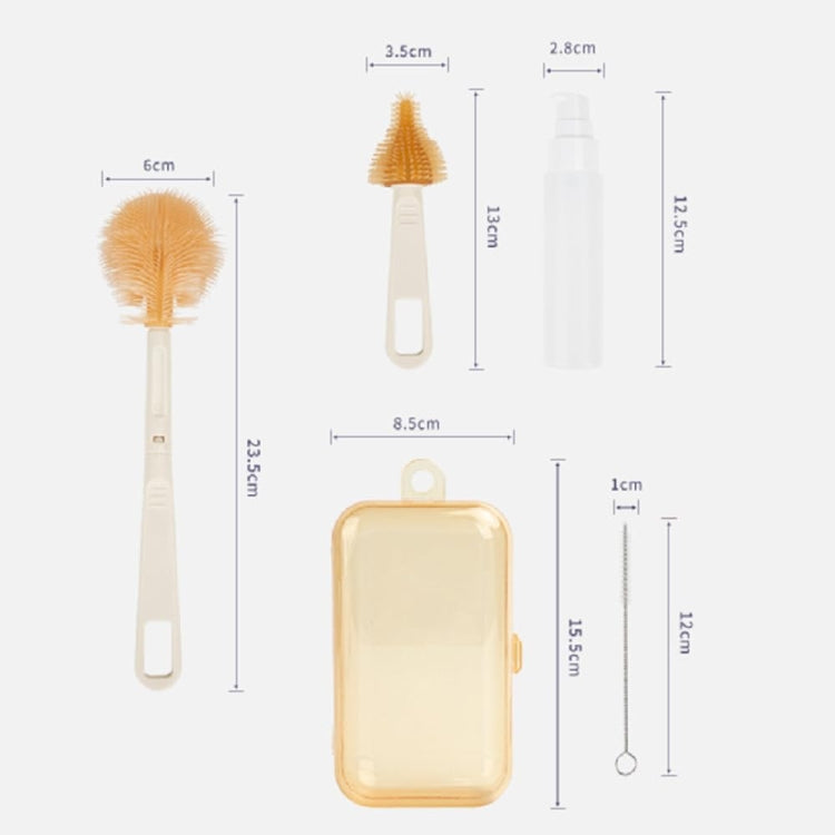 Silicone Portable Baby Bottle Brush Set Travel Cleaning Brush(Purple) - Cleaning Tools by PMc TechLife | Online Shopping South Africa | PMc TechLife | Buy Now Pay Later Mobicred
