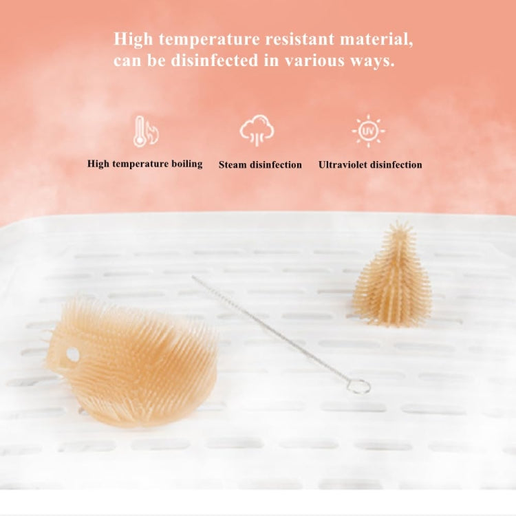 Silicone Portable Baby Bottle Brush Set Travel Cleaning Brush(White) - Cleaning Tools by PMc TechLife | Online Shopping South Africa | PMc TechLife | Buy Now Pay Later Mobicred