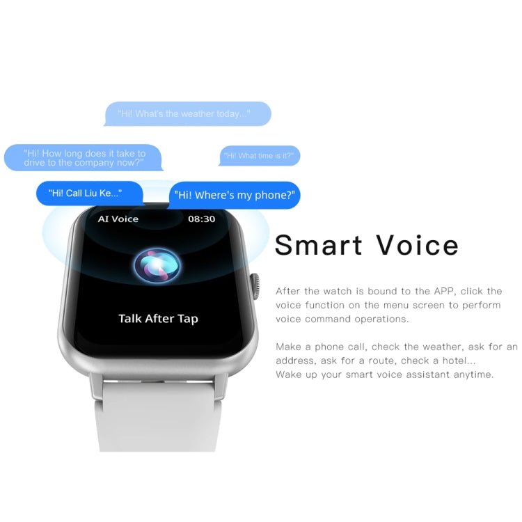 1.83 inch Touch Screen AI Voice Heart Rate / Blood Oxygen / Blood Pressure / Sleep Monitoring Bluetooth Smartwatch(Black) - Smart Watches by PMC TechLife | Online Shopping South Africa | PMC TechLife | Buy Now Pay Later Mobicred