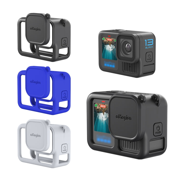 For GoPro HERO13 Black AMagisn Silicone Case Protective Cover(Black) - Silicone Cases by aMagisn | Online Shopping South Africa | PMc TechLife | Buy Now Pay Later Mobicred