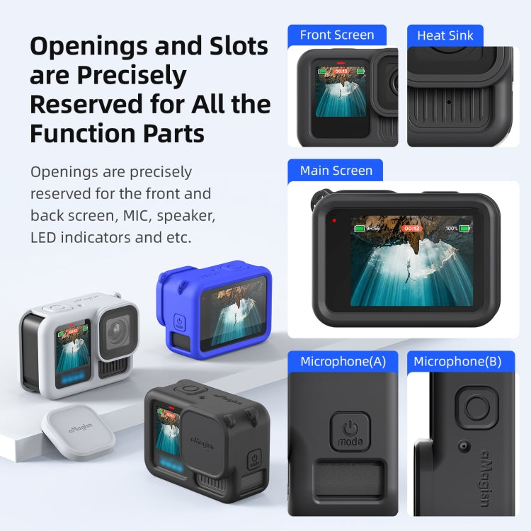 For GoPro HERO13 Black AMagisn Silicone Case Protective Cover(Light Gray) - Silicone Cases by aMagisn | Online Shopping South Africa | PMc TechLife | Buy Now Pay Later Mobicred